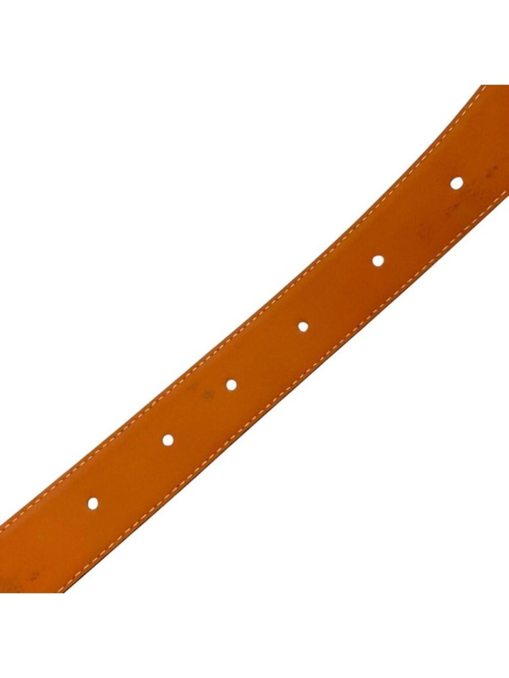 Celine Vintage Circle Logo Buckle Ball Tip Clasp Leather Belt Purple Gold - Picture 6 of 8